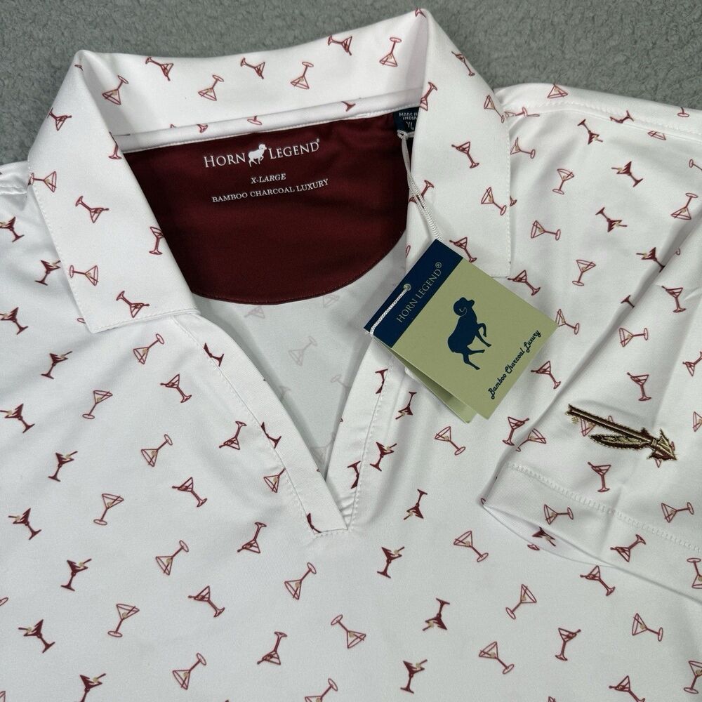 Florida State Seminoles Shirt Womens XL Martini Bamboo Performance Golf Polo NWT
